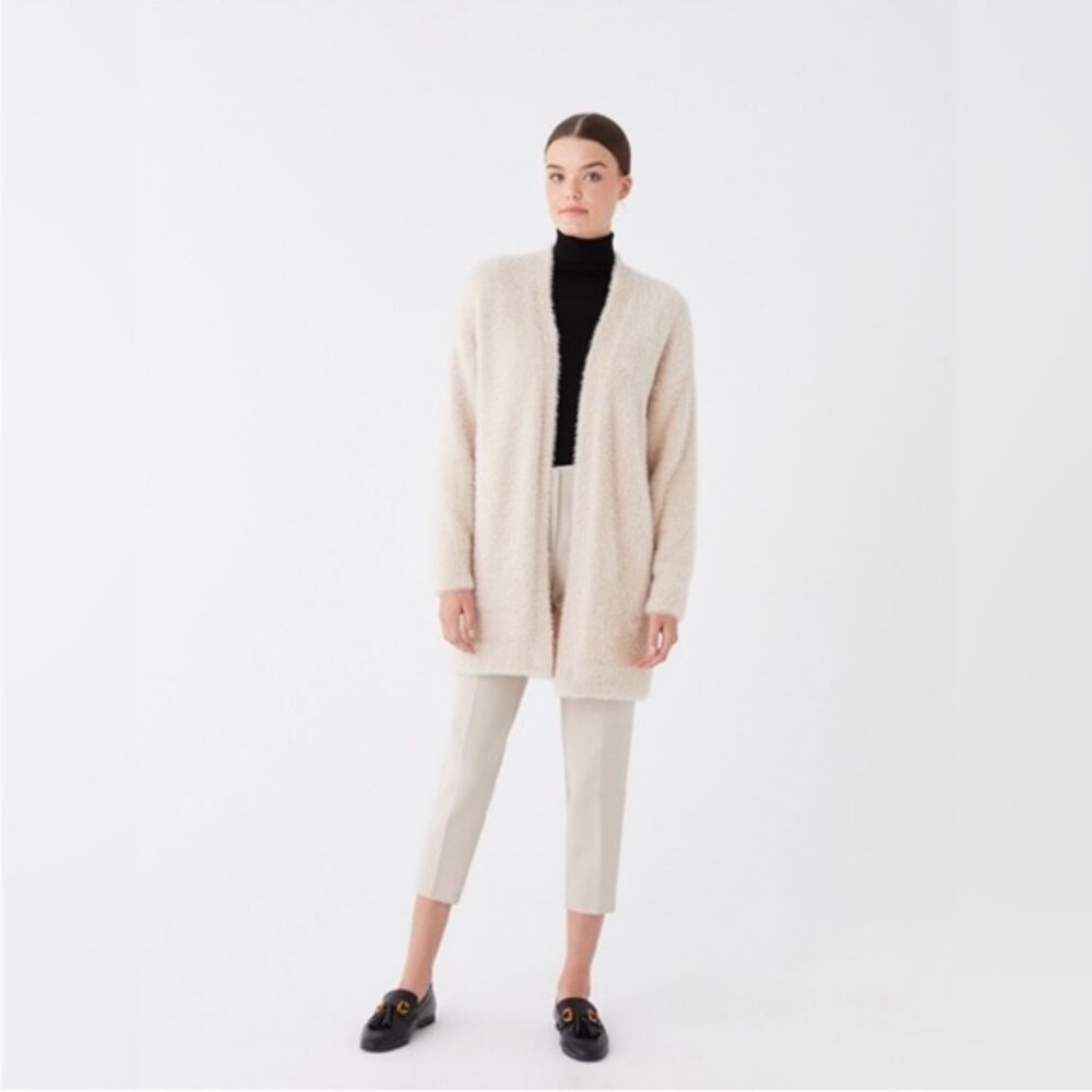 NWT Kuwalla Tee Plush Cardigan Pearl White Lounge Sweater – Size Medium